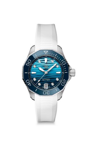TAG Heuer Aquaracer Professional 300 36 Stainless Steel / Blue Gradient - Diamond / Rubber